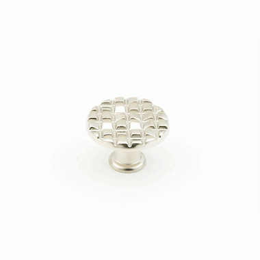 SCHAUB 1 1/8 Inch Mosaic Small Round Knob (Satin Nickel Finish)