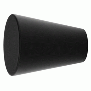 EMTEK 1 1/8 Inch Solid Brass Cone Knob (Flat Black Finish)