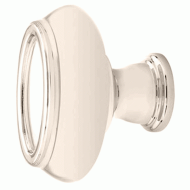 EMTEK Emtek 1 1/4 Inch Solid Brass Geometric Oval Cabinet Knob (Polished Nickel Finish)