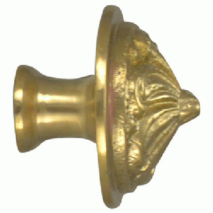 COPPER MOUNTAIN HARDWARE 1 1/3 Inch Solid Brass Baroque / Rococo Knob (Lacquered Brass Finish)