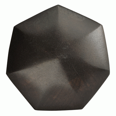 COPPER MOUNTAIN HARDWARE 1 3/8 Inch Solid Brass Heptagon Knob (Oil Rubbed Bronze Finish)