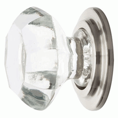 EMTEK Emtek 86028US15 Old Town Clear Wardrobe Knob (Satin Nickel Finish)