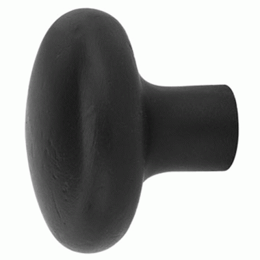 EMTEK 1 3/4 Inch Sandcast Bronze Round Knob (Matte Black Finish)