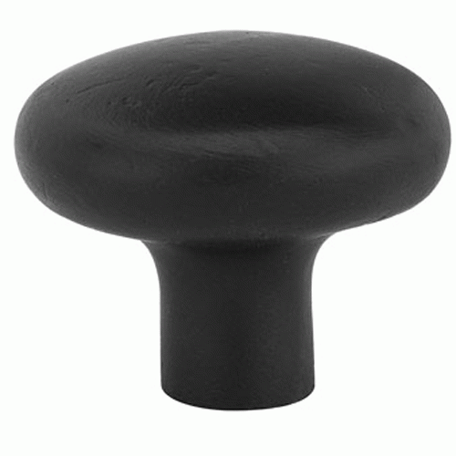 EMTEK 1 3/4 Inch Sandcast Bronze Round Knob (Matte Black Finish)