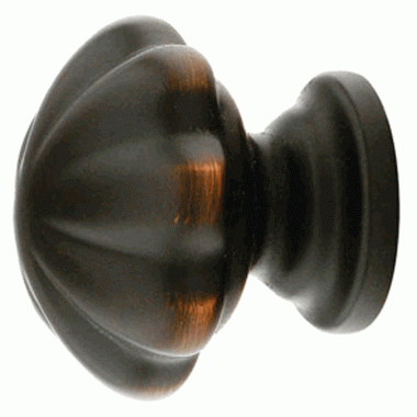 1 3/4 Inch Solid Brass Melon Cabinet Knob (Oil Rubbed Bronze Finish) EMTEK