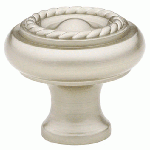 EMTEK 1 3/4 Inch Solid Brass Rope Cabinet Knob (Brushed Nickel Finish)