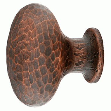 EMTEK Emtek Arts & Crafts 1 3/4 Inch Solid Brass Round Dimpled Knob (Oil Rubbed Bronze Finish)