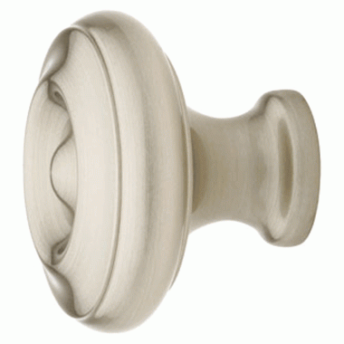 EMTEK 1 3/4 Inch Solid Brass Waverly Cabinet Knob (Brushed Nickel Finish)