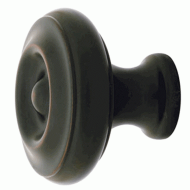 EMTEK 1 3/4 Inch Solid Brass Waverly Cabinet Knob (Oil Rubbed Bronze Finish)