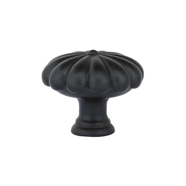 EMTEK 1 3/4 Inch Tuscany Bronze Fluted Round Knob (Flat Black)