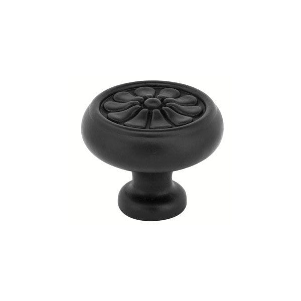 EMTEK 1 3/4 Inch Tuscany Bronze Petal Knob (Flat Black)