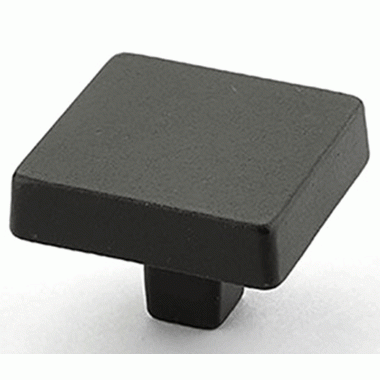 SCHAUB 1 3/4 Inch Vinci Square Cabinet Knob (Black Bronze Finish)