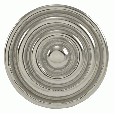 COPPER MOUNTAIN HARDWARE 1 3/8 Inch Solid Brass Circle Knob (Polished Chrome Finish)