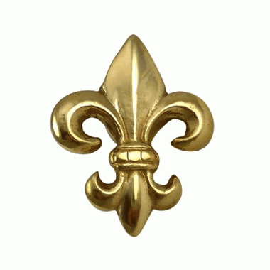 COPPER MOUNTAIN HARDWARE 1 5/8 Inch Fleur de Lis Knob (Polished Brass Finish)