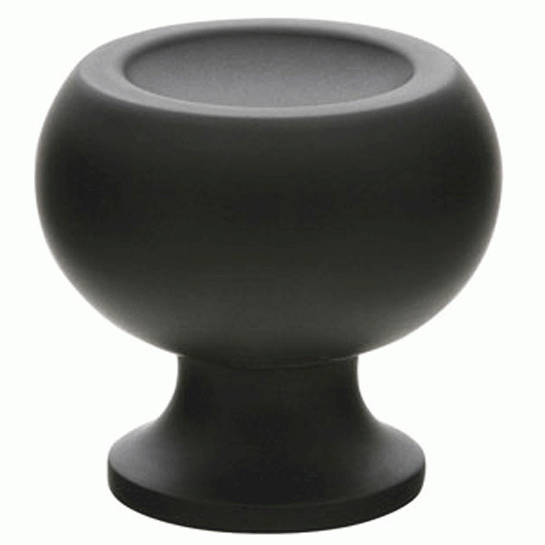 EMTEK Emtek 1 5/8 Inch Solid Brass Atomic Knob (Flat Black Finish)