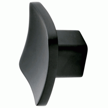 EMTEK 1 5/8 Inch Solid Brass Basin Knob (Flat Black Finish)