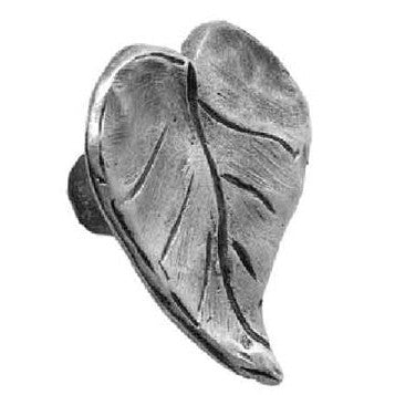 ACORN MANUFACTURING 1 5/8 Inch Solid Pewter Knob: Dogwood Leaf (Satin Pewter Finish)