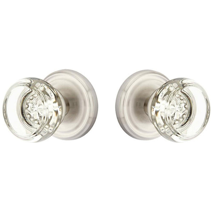 EMTEK Crystal Georgetown Door Knob Set With Regular Rosette (Several Finish Options)