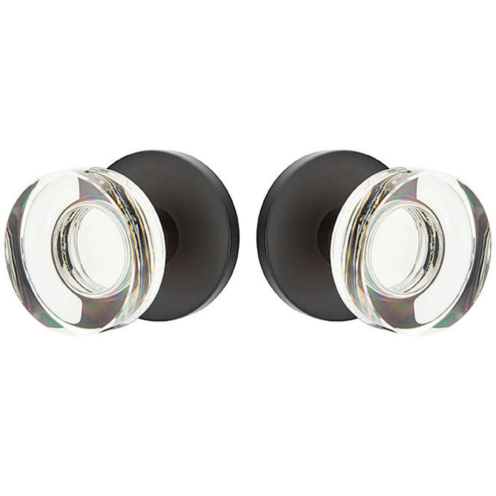 EMTEK Emtek 520MDC Modern Disc Crystal Door Knob Set with Disk Rosette