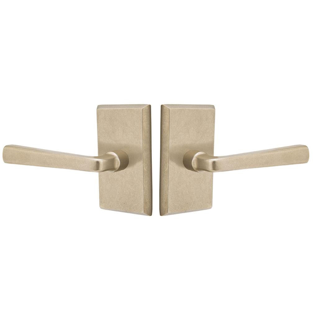 EMTEK Sandcast Cimarron Lever With Rectangular Rosette