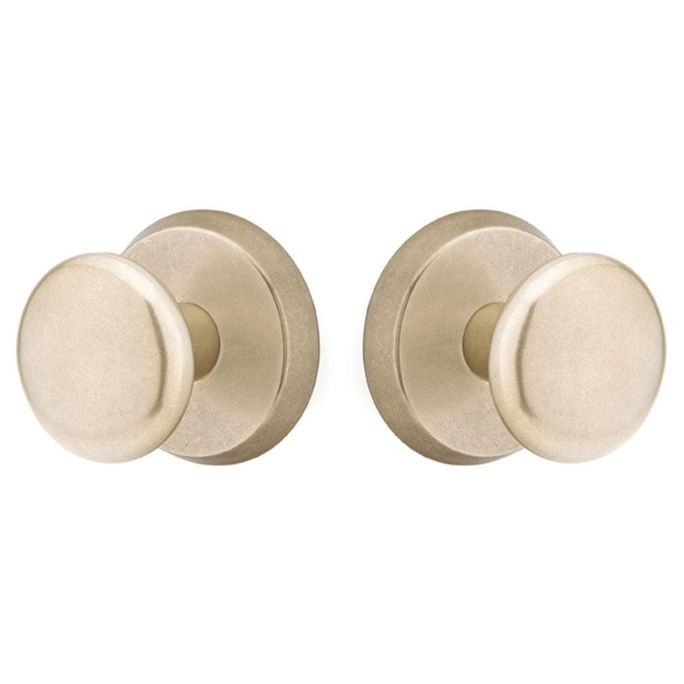 EMTEK Emtek Solid Brass Sandcast Winchester Door Knob Set With Disk Rosette