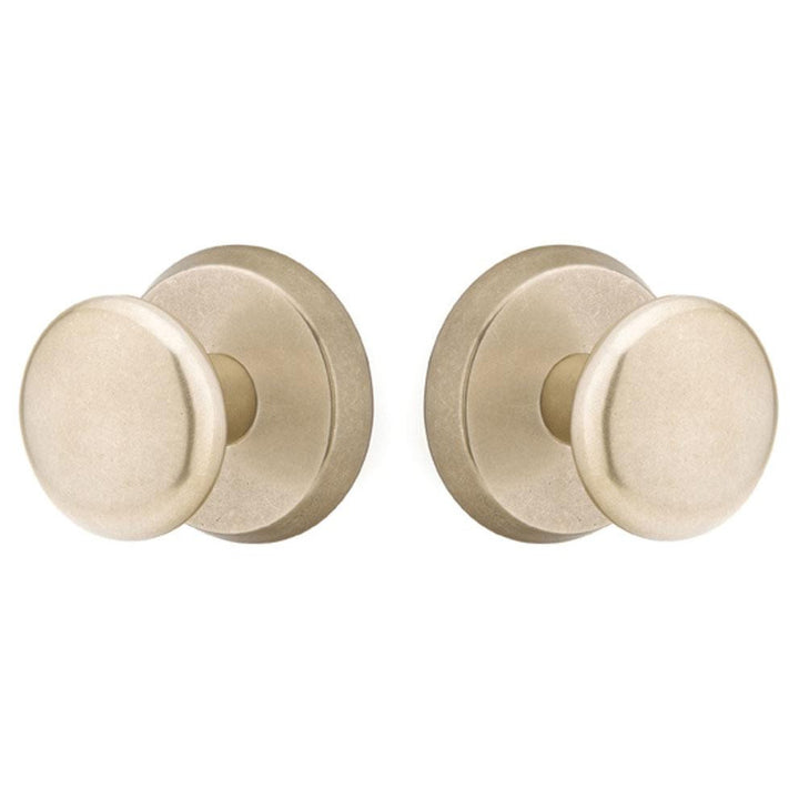 EMTEK Emtek Solid Brass Sandcast Winchester Door Knob Set With Disk Rosette