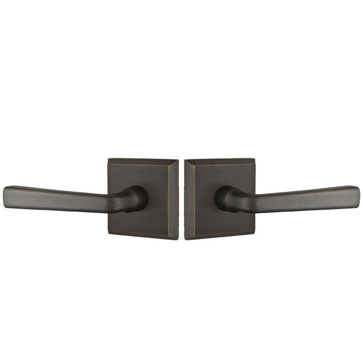 EMTEK Solid Brass Sandcast Cimarron Lever With Square Rosette