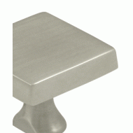 DELTANA 1 Inch Deltana Solid Brass Square Knob (Brushed Nickel Finish)