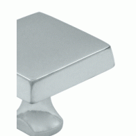 DELTANA 1 Inch Deltana Solid Brass Square Knob (Polished Chrome Finish)