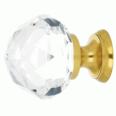 EMTEK 1 Inch Diamond Cabinet Knob (Polished Brass Finish)