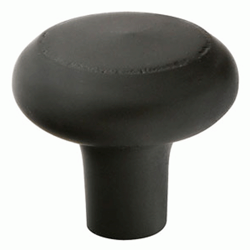 EMTEK 1 Inch Sandcast Bronze Barn Knob (Matte Black Finish)