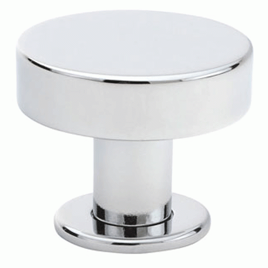 EMTEK 1 Inch Solid Brass Cadet Knob (Polished Chrome Finish)