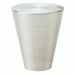 EMTEK 1 Inch Solid Brass Cone Knob (Brushed Nickel Finish)