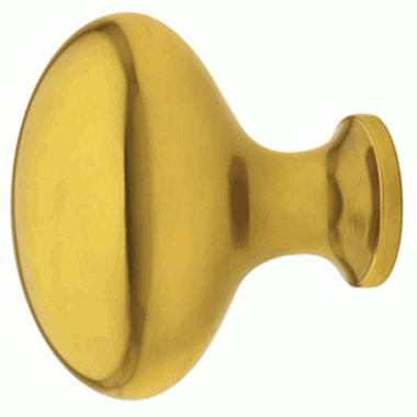 EMTEK 1 Inch Solid Brass Egg Cabinet Knob (Antique Brass Finish)