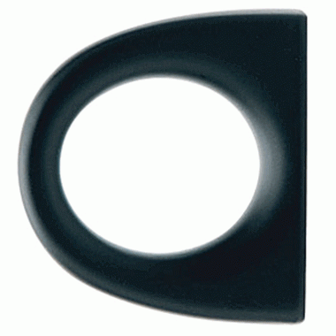 EMTEK Emtek 1 Inch Solid Brass Ring Knob (Flat Black Finish)