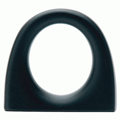 EMTEK Emtek 1 Inch Solid Brass Ring Knob (Flat Black Finish)