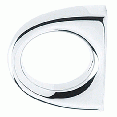 EMTEK 1 Inch Solid Brass Ring Knob (Polished Chrome Finish)