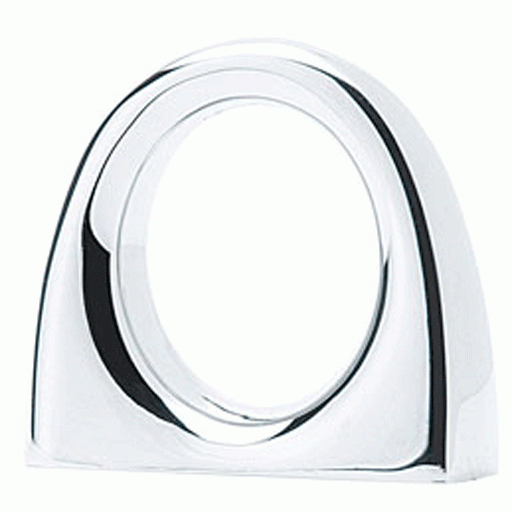 EMTEK 1 Inch Solid Brass Ring Knob (Polished Chrome Finish)