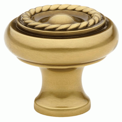 EMTEK 1 Inch Solid Brass Rope Cabinet Knob (Antique Brass Finish)