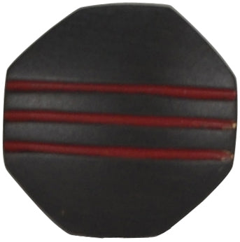 1 Inch Triple Red Striped Octagon Solid Brass Cabinet and Furniture Knob COPPER MOUNTAIN HARDWARE