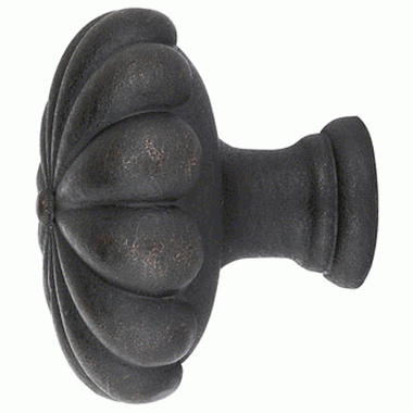 EMTEK 1 Inch Tuscany Bronze Fluted Round Knob (Medium Bronze)