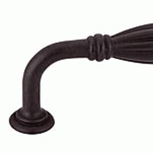 EMTEK 10 5/8 Inch (10 Inch c-c) Tuscany Bronze Fluted Fixed Pull (Matte Black Finish)