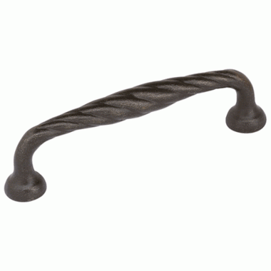 EMTEK 10 5/8 Inch (10 Inch c-c) Tuscany Bronze Twist Drop Pull (Medium Bronze Finish)