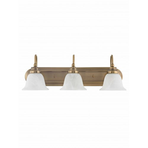 3 Light Antique Brass Bath Light Livex