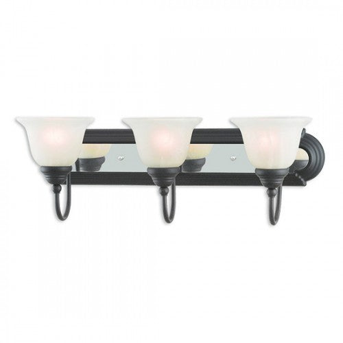 3 Light Bronze & Polished Chrome Bath Light Livex