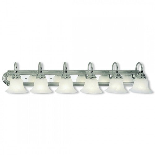 6 Light Brushed Nickel & Polished Chrome Bath Light Livex