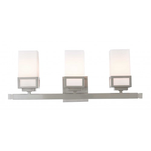 3 Light Brushed Nickel Bath Vanity Livex