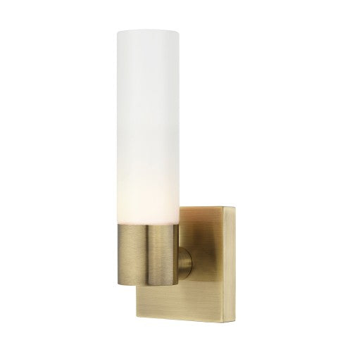 1 Light Antique Brass ADA Wall Sconce Livex