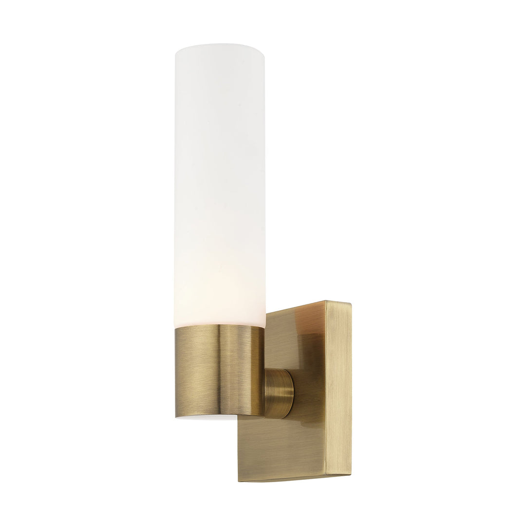 1 Light Antique Brass ADA Wall Sconce Livex