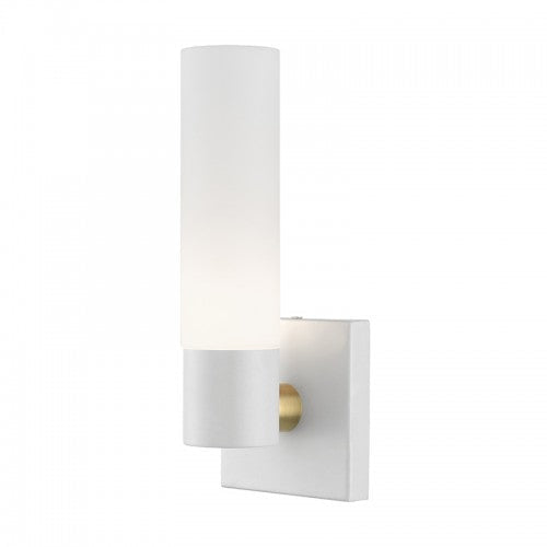 1 Light Textured White ADA Single Sconce Livex